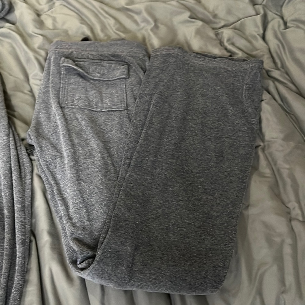 Grey matching sweats and sweatshirt